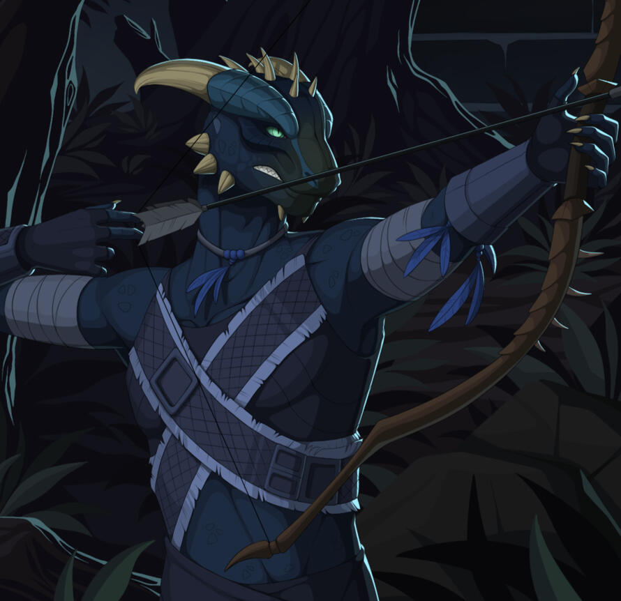 Beeko-Fek on hunt in Black Marsh Beeko-Fek on hunt in Black Marsh